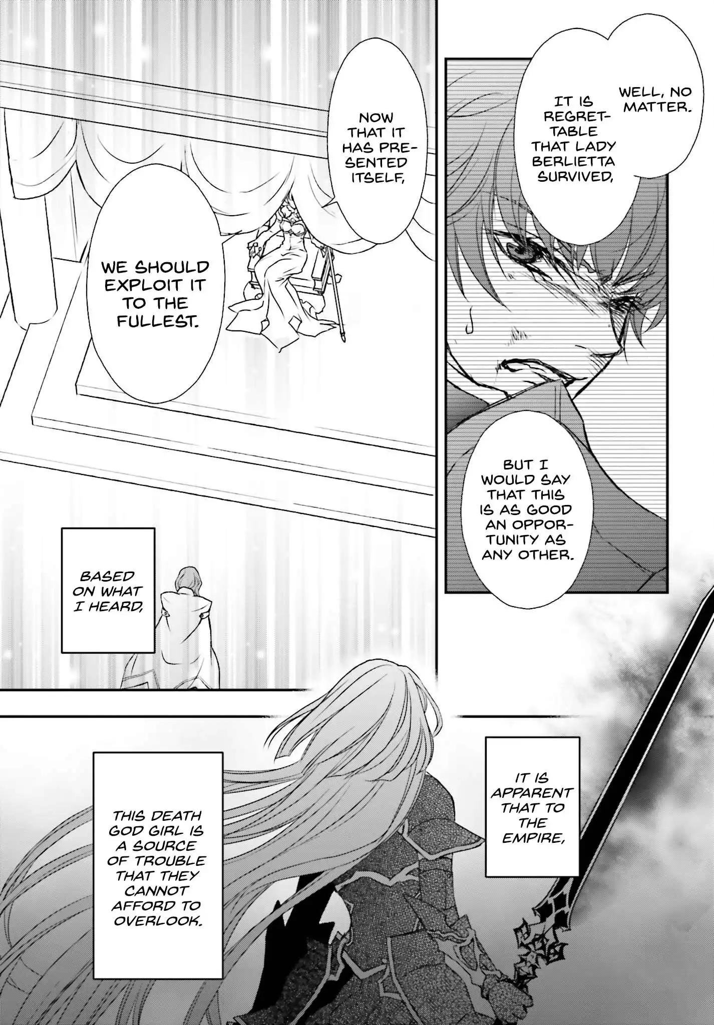 Shinigami ni Sodaterareta Shoujo wa Shikkoku no Tsurugi wo Mune ni Idaku Chapter 40 21